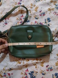 Chic Green Crossbody Bag not leather