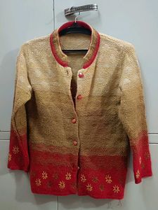 Embroidered Knit Cardigan