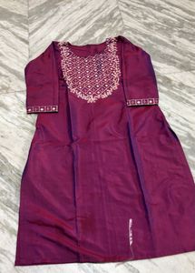 Elegant Purple Embroidered Kurta Set