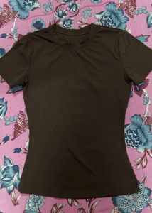 Brown Fitted T-Shirt