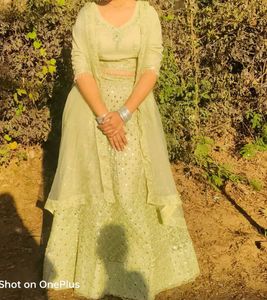 Pista Colored Lehnga Set.