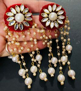 Fancy Velvet Fabric Earrings