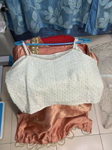 Peach Kurta Set with Dupatta