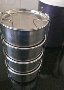 Durable Purple Lunch Box with Strap