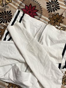 White Zip-Up Active Jacket