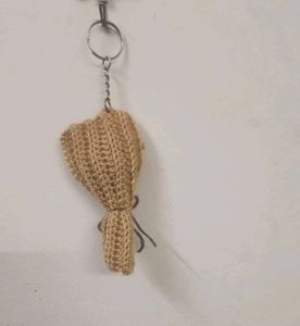 Handmade Crochet Tulip  bouquet Keychain