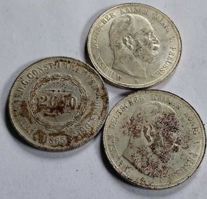 Rate Vintage German Silver Coins Replica. 3pcs