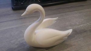 Elegant Swan Decor 3d printed white