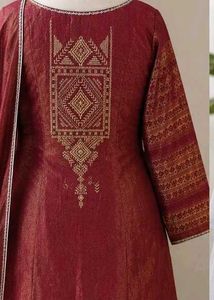 Beautiful Red Embroidered Kurta