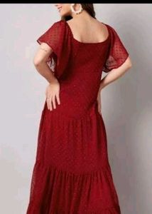 Elegant Maroon Maxi Dress
