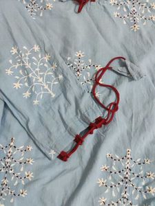 Blue Kurta Skirt Set