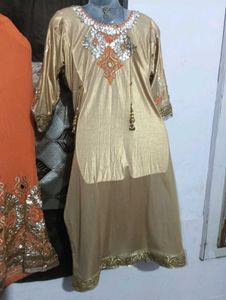 Beautiful golden kurti set