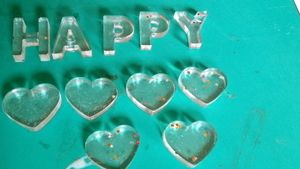 Resin Alphabet With 6 Heart