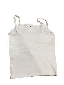 White Button Front Spaghetti Strap Tank Top