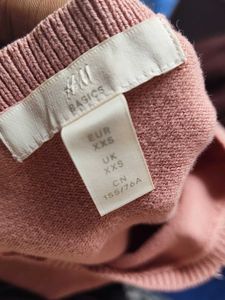 H&amp;M Pink Ribbed Long Sleeve Top