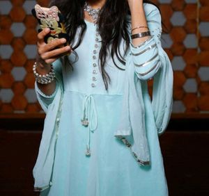 Elegant Light Blue Kurta Set for women