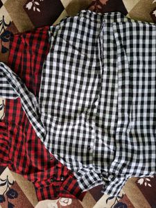 Combo- White And Red Striped Shirts