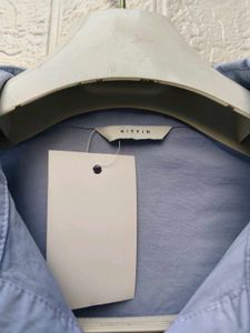Korean Pintrest Classic Blue Button-Down Shirt
