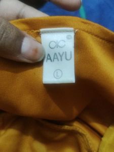 Aayu yellow swiss Dot Midi Dress