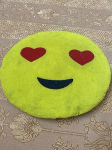 Cute Emoji Pillow with Heart Eyes