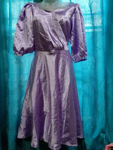Elegant Lavender Midi Dress