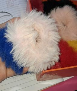 Fluffy Hair Scrunchies Set