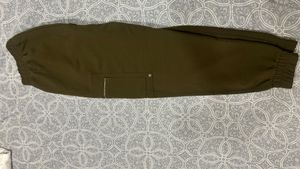 Olive Cargo Joggers with Zippers