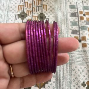Sparkly Purple Bangles Set