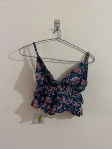 Boho Floral Print Crop Top