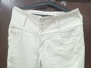 Classic White Denim Jeans