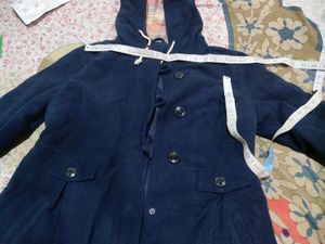 Navy Blue Hooded Jacket
