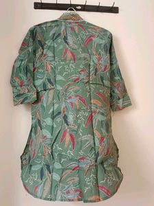 printed green colour co ords set