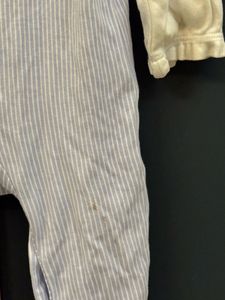 Baby Striped Overalls with Headband