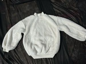 Cozy White Teddy Sweatshirt