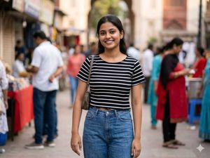 Striped Cropped T-Shirt