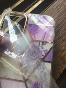 IPhone12ProMax Purple Floral Geometric Phone Cover Case