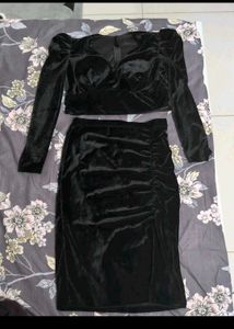 Black Velvet Co-ord Set