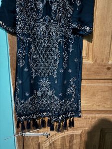 Elegant Navy Blue Kurta Set