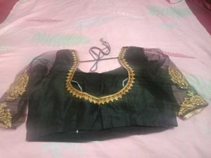 peach saree with blouse