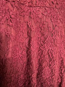 Ginger Floral Lace Mini Dress( Maroon)