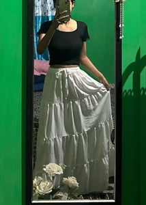 Korean Long White Skirt!!!