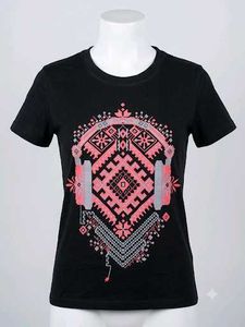 Black Graphic T-Shirt with Headphones Design
