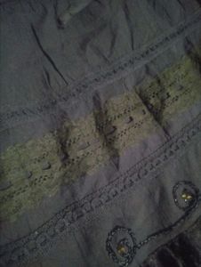 Black Tiered Skirt with Embellishments