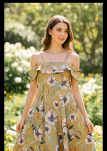 new with tag off shoulder frock