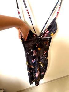 American Flag Print Slip Dress 👗