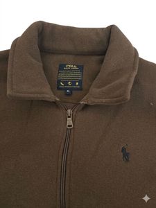 Men's Brown Fleece Pullover Sweatshirt