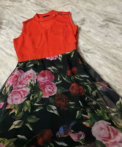Chic Floral Print Sleeveless Dress