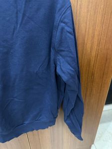 Navy Blue Graphic Print Sweatshirt