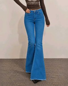 Trendy Blue Flare Jeans