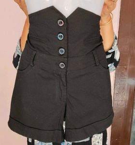 high waisted corset short